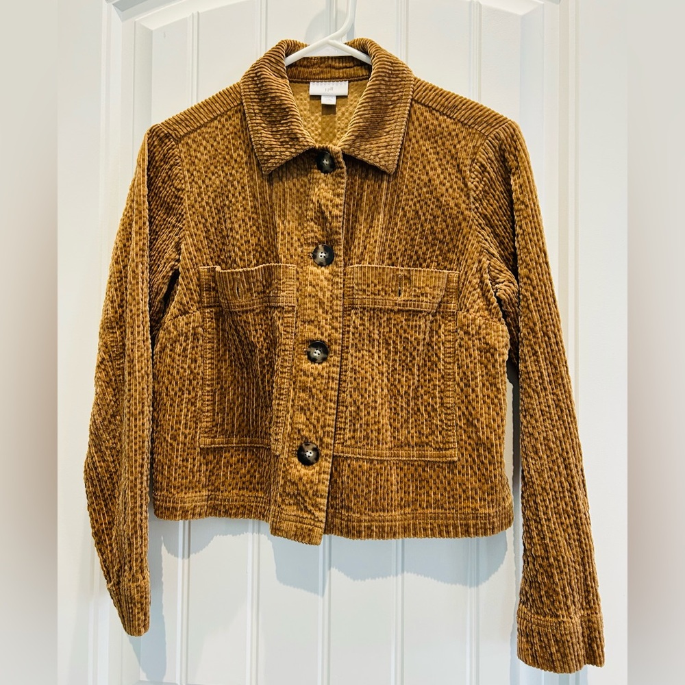 J. Jill Caramel Corduroy Teddy Jacket
